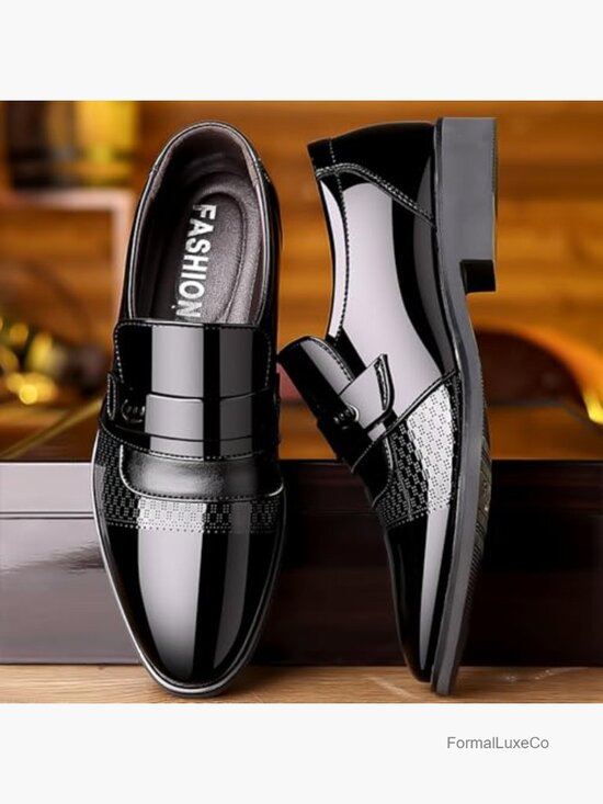 Men\'s Dress Oxford Slip On Shoes Business Casual Tuxedo Shoes main image 5